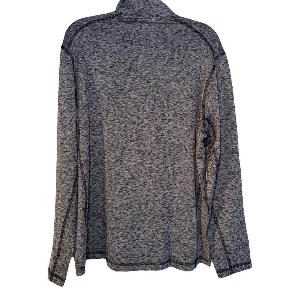 American Fit Heathered Gray Quarter-Zip Pullover w/ country club logo size large - Picture 2 of 6